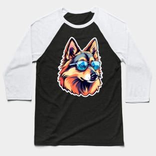 German Shepherd Dog Illustration Baseball T-Shirt